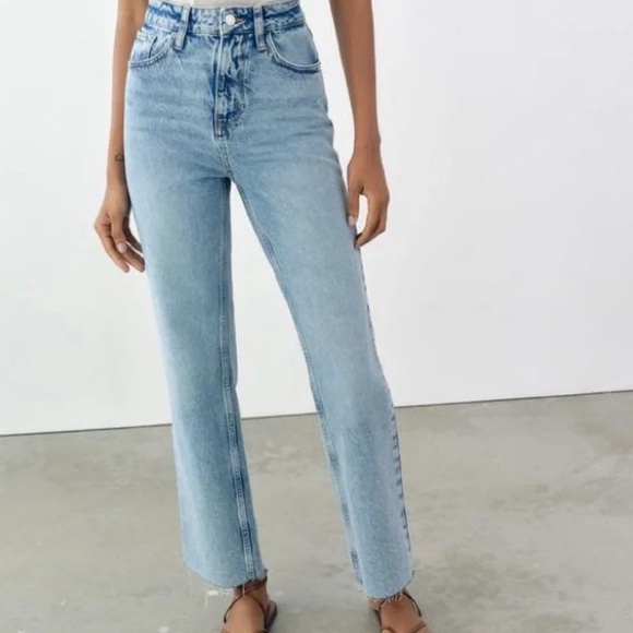 Zara Light Blue High Rise Women's Jeans - Picture 1 of 7